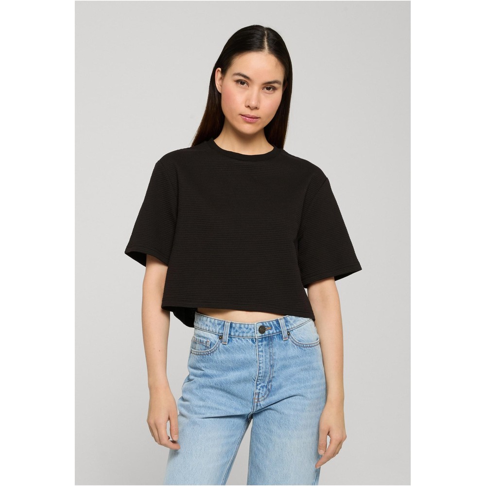 Urban Classics - Structured Jersey Crop top - Black